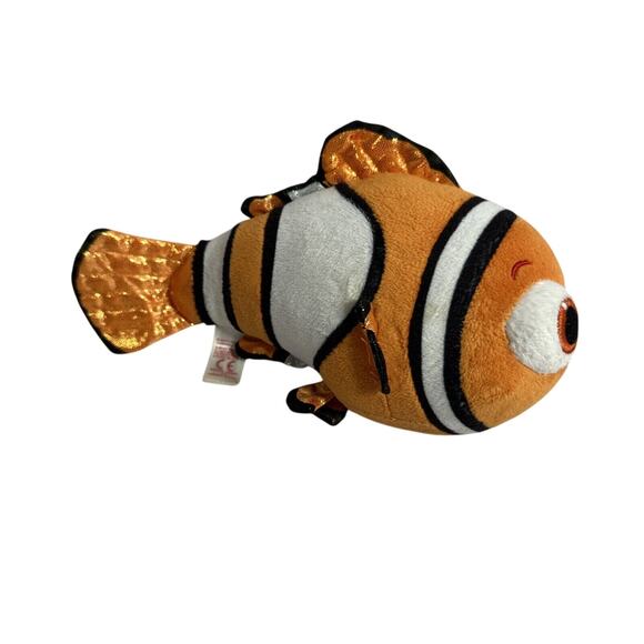 Disney Pixar Nemo Clownfish Finding Nemo Orange Plush TY Sparkle 8 inch Plush - Picture 3 of 7